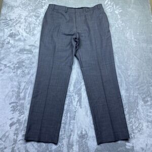 Lauren Ralph Lauren Slim Fit Mens Dress Pants Charcoal Gray Flat Front Size 34
